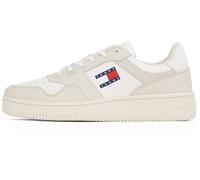 Tommy Jeans Herren Cupsole Sneaker Retro Basket Sportlich, Elfenbein (Ivory), 45