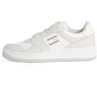 Plateausneaker TOMMY JEANS "TJM RETRO BASKET CUPSOLE TUMBLE" Gr. 41, grau (grau, weiß) Herren Schuhe (56895733-41) grau, weiß