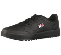 Tommy Jeans Herren Cupsole Sneaker Retro Schuhe, Schwarz (Black), 42