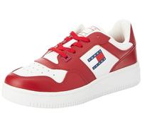Tommy Jeans Herren Cupsole Sneaker Schuhe, Mehrfarbig (Medium Red), 40