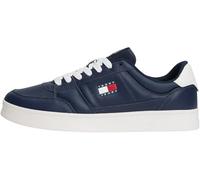 TOMMY JEANS Herren Cupsole Sneaker The Greenwich New aus Leder, Blau (Dark Night Navy), 40