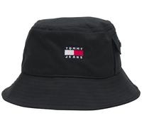 Tommy Jeans Herren Fischerhut Heritage Bucket Hat mit Logo, Schwarz (Black), Einheitsgröße