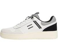 Tommy Jeans Herren Flatform Sneaker Retro Basket zum Schnüren, Mehrfarbig (Ecru/Black), 42