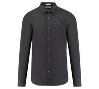 Tommy Jeans Herren Freizeithemd ORIGINAL STRETCH SHIRT Slim Fit Langarm, schwarz, Gr. L
