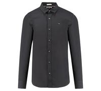 Tommy Jeans Herren Freizeithemd ORIGINAL STRETCH SHIRT Slim Fit Langarm, schwarz, Gr. XL