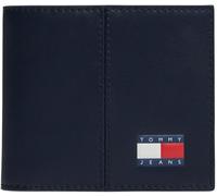 Geldbörse TOMMY JEANS "TJM HERITAGE CC WALLET", Herren, nachtblau, Leder, Lederimitat, Textil, unifarben mit Farbeinsatz, Basic, Kleinlederwaren, Geldbeutel, Portemonnaie, Money Pocket mit Logoemblem