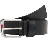 Ledergürtel TOMMY JEANS "TJM AUSTIN 3,5 cm breit", Herren, Gr. 80, schwarz, Rindsleder, Gürtel Ledergürtel, 3,5 cm, glattes Finish, quadratische Schnalle (79732901-80) schwarz