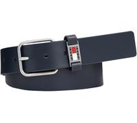 Tommy Jeans Herren Gürtel Scanton 3,5 cm aus Leder, Blau (Dark Night Navy), 80 cm