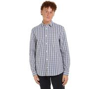 Tommy Jeans Herren Hemd Check Shirt Langarm, Mehrfarbig (White Check), XS