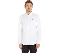 Tommy Jeans Herren Hemd Classic Oxford Shirt Langarm, Weiß (White), XS