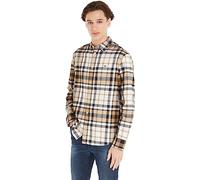 Tommy Jeans Herren Hemd Essential Check Shirt Freizeithemd, Mehrfarbig (Tawny Sand Check), M