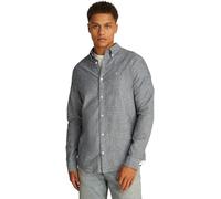 Tommy Jeans Herren Hemd Linen Blend Regular Fit, Blau (Dark Night Navy), M