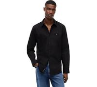 Tommy Jeans Herren Hemd Poplin aus Baumwolle, Schwarz (Black), XXL