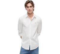 Langarmhemd TOMMY JEANS "TJM POPLIN", Herren, Gr. XL, N-Gr, beige (ecru), Web, Obermaterial: 100% Baumwolle, regular fit, 1-Knopf-Manschette, Hemden, Regular fit, Kentkragen (75608842-XL) ecru