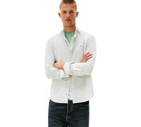 Tommy Jeans Herren Hemd Stripe Oxford Slim Fit, Grün (Cloudy Jade Stripe), L