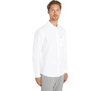 Tommy Jeans Herren Hemd Tjm Reg Linen Blend Shirt Freizeithemd, Weiß (White), XXS