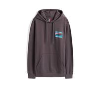 Tommy Jeans Herren Hoodie aus Baumwolle TJM REG DNA FLAG PLAY, schwarz, Gr. M