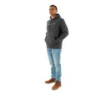 Tommy Jeans Herren Hoodie Linear Logo mit Kapuze, Grau (Washed Black), XXL