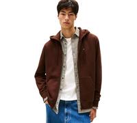 Tommy Jeans Herren Hoodie mit Reißverschluss Flag Zip Thru mit Kapuze, Braun (Rich Brown), XS