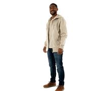 Tommy Jeans Herren Hoodie mit Reißverschluss Flag Zip Thru mit Kapuze, Elfenbein (Newsprint), XS