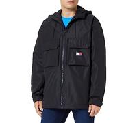 Tommy Jeans Herren Jacke Fleece Lined Übergangsjacke, Schwarz (Black), XL