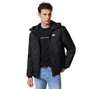 Tommy Jeans Herren Jacke Poly Jacket Wasserabweisend, Schwarz (Black), XXL