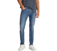 Slim-fit-Jeans TOMMY JEANS "Austin Slim Tapered", Herren, Gr. 30, Länge 32, blau (denim medium), Denim/Jeans, Obermaterial: 98% Baumwolle, 2% Elasthan, regular fit lang, Jeans Slim-fit-Jeans, zum Knöc
