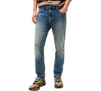Slim-fit-Jeans TOMMY JEANS "Scanton Slim Denim", Herren, Gr. 32, Länge 34, blau (denim schwarz), Denim/Jeans, Obermaterial: 99% Baumwolle, 1% Elasthan, casual, regular fit lang, Jeans, Mit Gürtelschla
