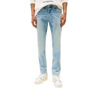 Slim-fit-Jeans TOMMY JEANS "Scanton Slim Denim", Herren, Gr. 32, Länge 30, blau (denim light), Denim/Jeans, Obermaterial: 95% Baumwolle, 4% Elastomultiester, 1% Elasthan, casual, regular fit lang, Jea