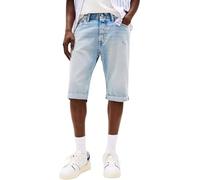 Jeansshorts TOMMY JEANS "RYAN SHORT CBF", Herren, Gr. 31, N-Gr, blau (denim light), Denim/Jeans, Obermaterial: 82% Baumwolle, 18% Lyocell, unifarben, regular fit kurz, Jeans, Mit Gürtelschlaufen (1968
