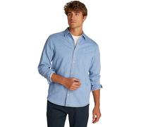 Tommy Jeans Herren Jeanshemd Regular Fit mit Knopfleiste, Blau (Denim Light), XL