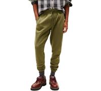 Sweathose TOMMY JEANS "TJM SLIM S FLAG SWEATPANT", Herren, Gr. S, N-Gr, dunkelgrünery, Sweatware, Obermaterial: 80% Baumwolle, 20% Polyester, slim fit lang, Hosen Sweathose, Mit Kordelzug (45867904-S)