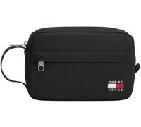 Kulturbeutel TOMMY JEANS "TJM ESS DAILY WASHBAG", Damen, Gr. B/H/T: 21cm x 14cm x 8cm, schwarz, Textil, Taschen Kulturbeutel, Unisex Minibag, Hygienebeutel mit praktischer Handschlaufe (20683902-0) sc