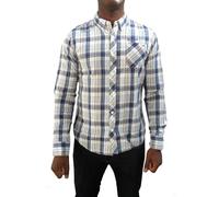 Tommy Jeans Herren Langarm Freizeithemd Mehrfarbig (118 Snow White/ Multi) 48 (M)