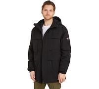 Tommy Jeans Herren Parka Tech Winter, Schwarz (Black), L