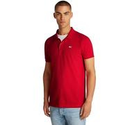 Tommy Jeans Herren Poloshirt Kurzarm Placket Slim Fit, Rot (Red Hot), XXL