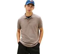 Tommy Jeans Herren Poloshirt Kurzarm Slim Placket Slim Fit, Braun (Ivy Mink), L