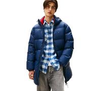 Tommy Jeans Herren Pufferjacke Essential Down Parka mit Kapuze, Blau (Dark Night Navy), S