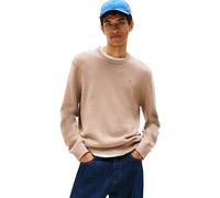 Tommy Jeans Herren Pullover Sweater Slim Fit, Beige (Pecan Nut), S