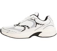 Sneaker TOMMY JEANS "ARCHIVE '25", Herren, Gr. 43, grau (weiß, schwarz, grau), Textil, sportlich, Schuhe, Freizeitschuh, Halbschuh, Schnürschuh mit reflektierenden Details (31433557-43) weiß, schwarz,