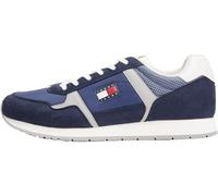 Tommy Jeans Herren Runner Sneaker Casual Low Top, Blau (Dark Night Navy), 40
