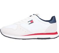 Tommy Jeans Low Top Sneaker aus Leder-Mix in Weiss, Größe 44