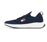 Tommy Jeans Herren Runner Sneaker Kntitted Low Top, Blau (Dark Night Navy), 44