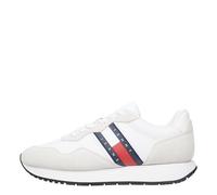 Tommy Jeans für Herren. EM0EM01316 TJM Modern Runner Lederschuhe weiß (45), Wohnung, 1 bis 3 cm, Schnürsenkel, Lässig