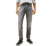 Slim-fit-Jeans TOMMY JEANS "Ryan Regular Slim Straight", Herren, Gr. 33, Länge 32, grau (denim grau), Denim/Jeans, Obermaterial: 99% Baumwolle, 1% Elasthan, regular fit lang, Jeans, Slim-Straight-Jean