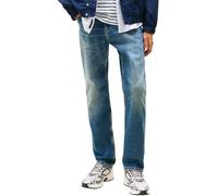 Slim-fit-Jeans TOMMY JEANS "Ryan Regular Slim Straight", Herren, Gr. 30, Länge 34, denim schwarz3, Denim/Jeans, Obermaterial: 99% Baumwolle, 1% Elasthan, unifarben, casual, regular fit lang, Jeans, Sl