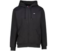 Tommy Jeans Herren Hoodie mit Reißverschluss Flag Zip Thru mit Kapuze, Schwarz (Black), S
