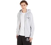 Tommy Jeans Herren Sweatshirt Regular Entry Zip-Thru mit Reißverschluss, Silber (Silver Grey Htr), L