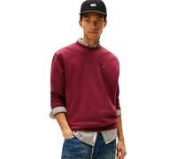 Tommy Jeans Herren Sweatshirt Regular Fit Flag Fleece Rundhalsausschnitt, Rot (Red Wine), XS