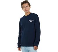 Tommy Jeans Herren Sweatshirt Tjm Reg Entry Graphic Crew ohne Kapuze, Blau (Dark Night Navy), XL